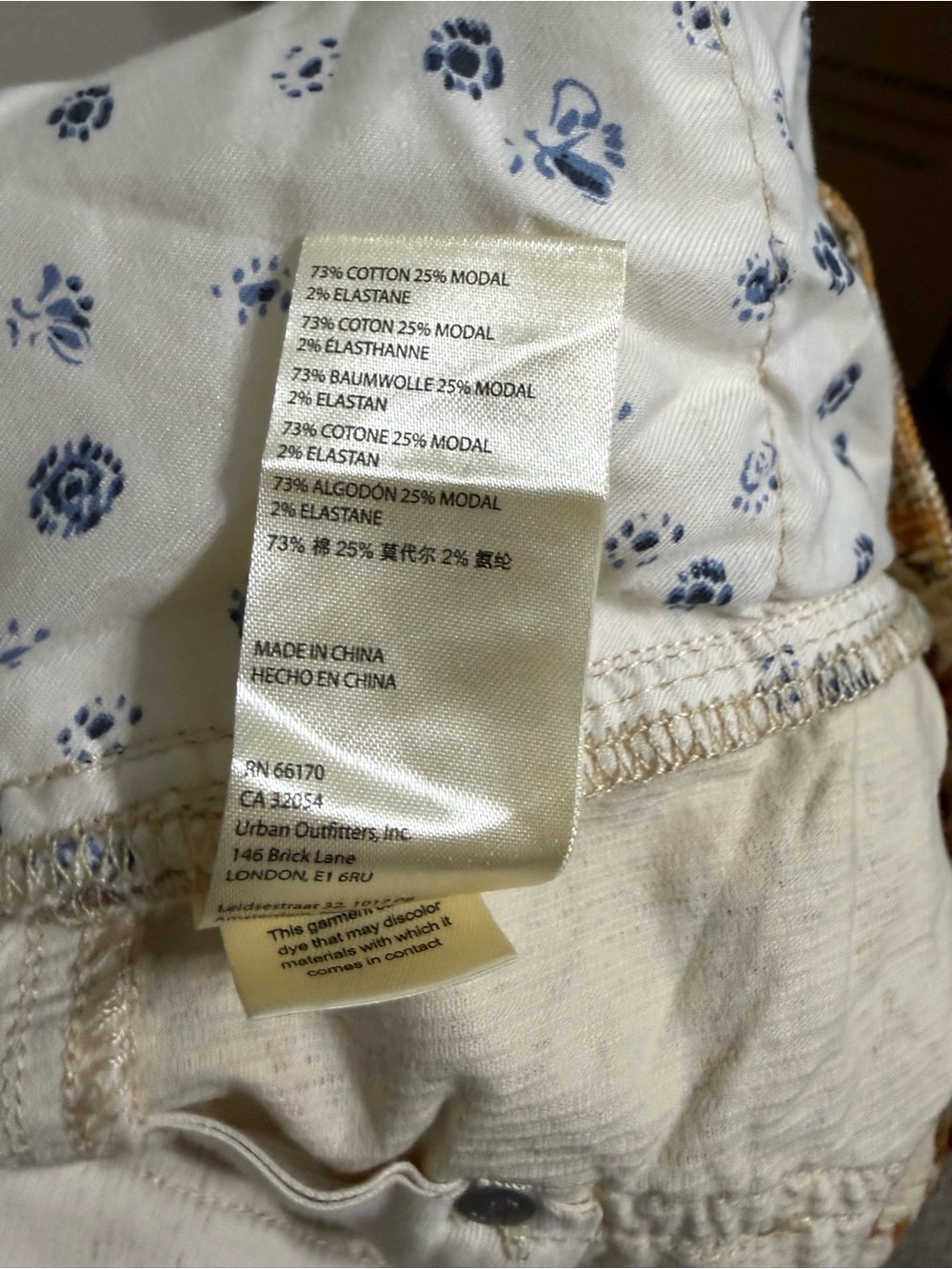 Pilcro The Icon Floral Corduroy Flare Pants Size 32 NWT Anthropologie $140 - Picture 5 of 15